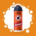 Can of aerosol in the fight against rodents, rats, mice. pest control.